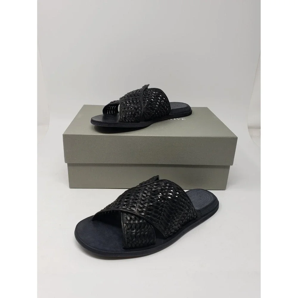 Officine Creative Contraire/111 Woven Nappa Leather Slide Sandals EU 37 US 6.5